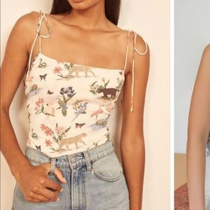 NWT Reformation Lupe top in Tropical